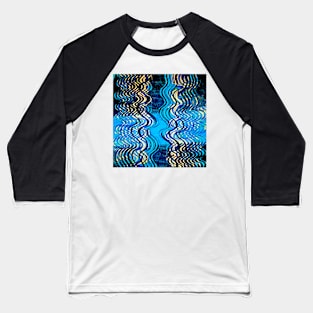 Wavy lines printed Baseball T-Shirt